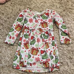 Amazon Kids Dress - Grinch Festive Green and Red